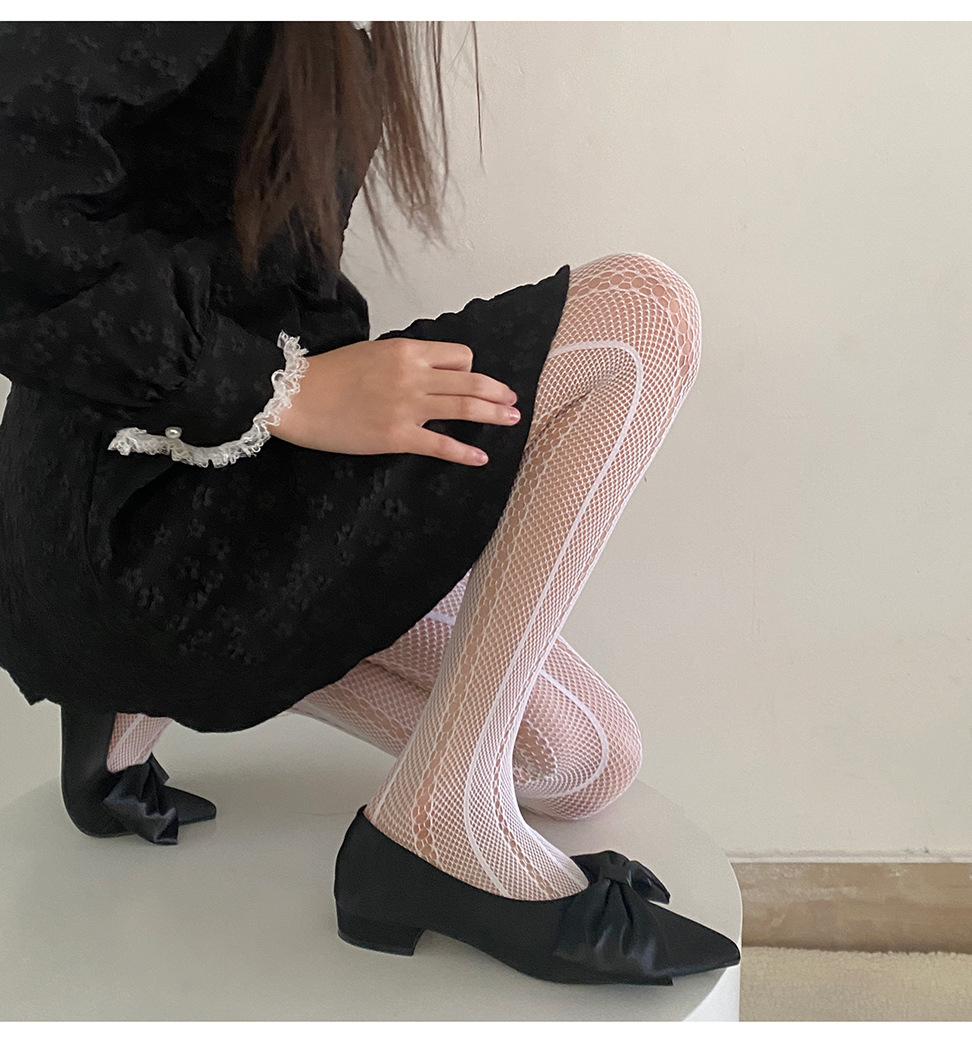 Senna gold coin flower vertical fishing net socks, perforated mesh socks, pantyhose, feminine, pure and slimming, hot girl millennium pic 7