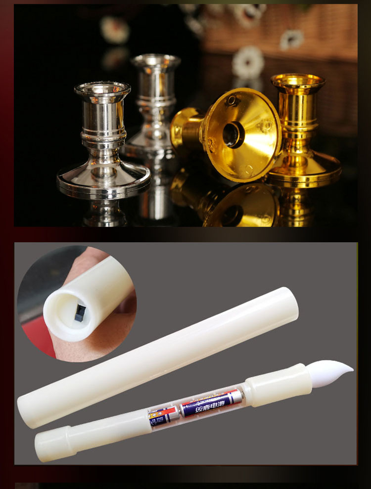 Long-pole electronic candles for Buddha and blessing, swinging decorative handicrafts and ornaments pic 18