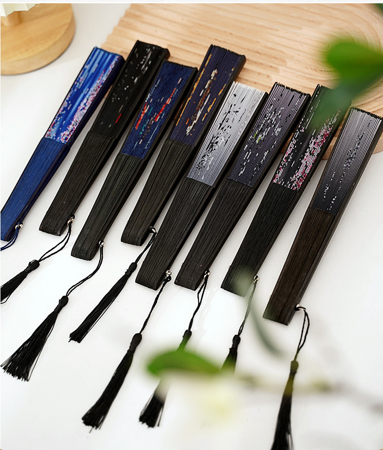 古风扇子折扇中国风汉服旗袍男女舞蹈夏季随身便携折叠流苏小巧扇详情10