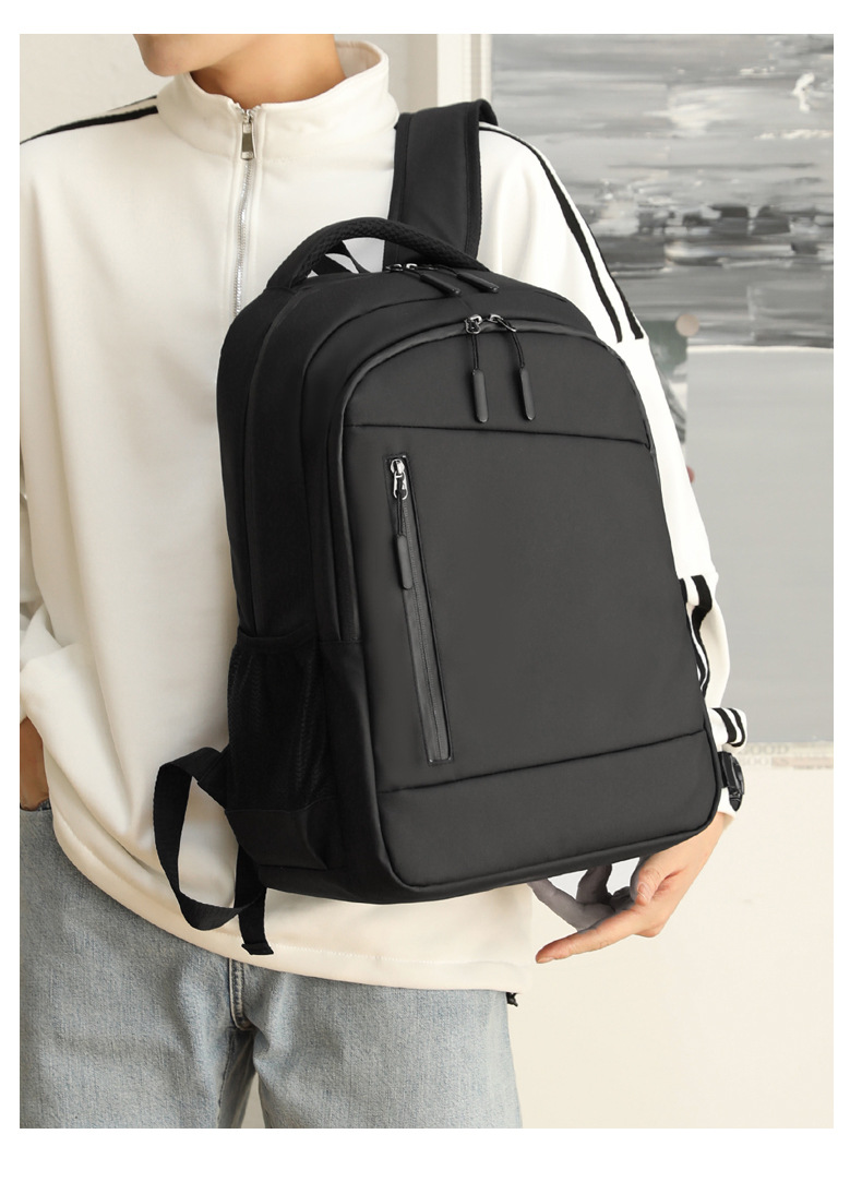 跨境商务双肩包印刷logo干湿分离多功能简约休闲电脑双肩包书包详情16