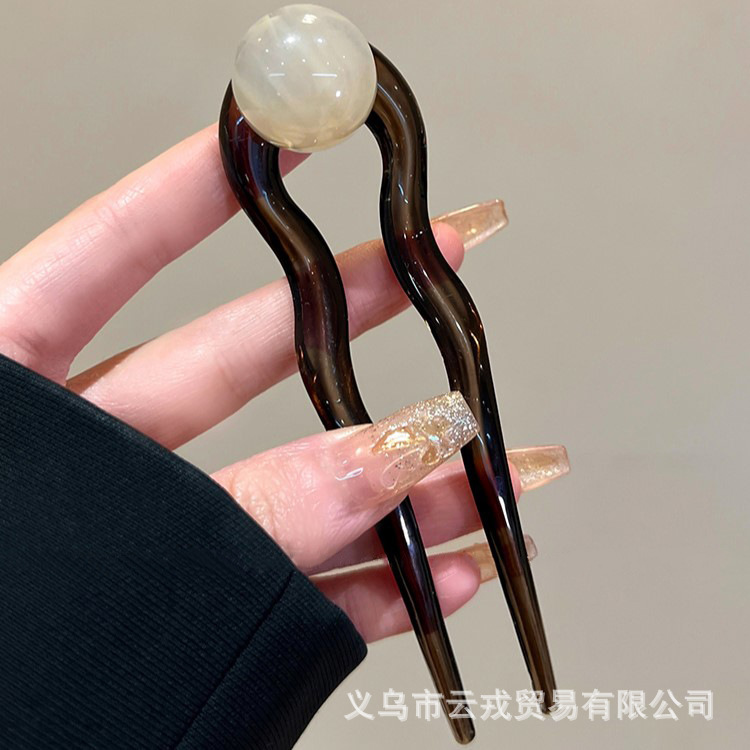 Retro and simple U-shaped hairpin, gentle and elegant feminine bun hairpin, 2025 new high-end hair clip headwear pic 16