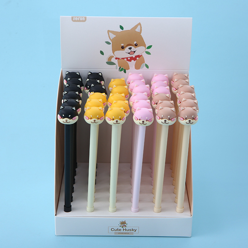 Korean version 2099 cartoon animal party signature pen Stationery store Puppy silicone gel pen high appearance level manufacturer pic 11