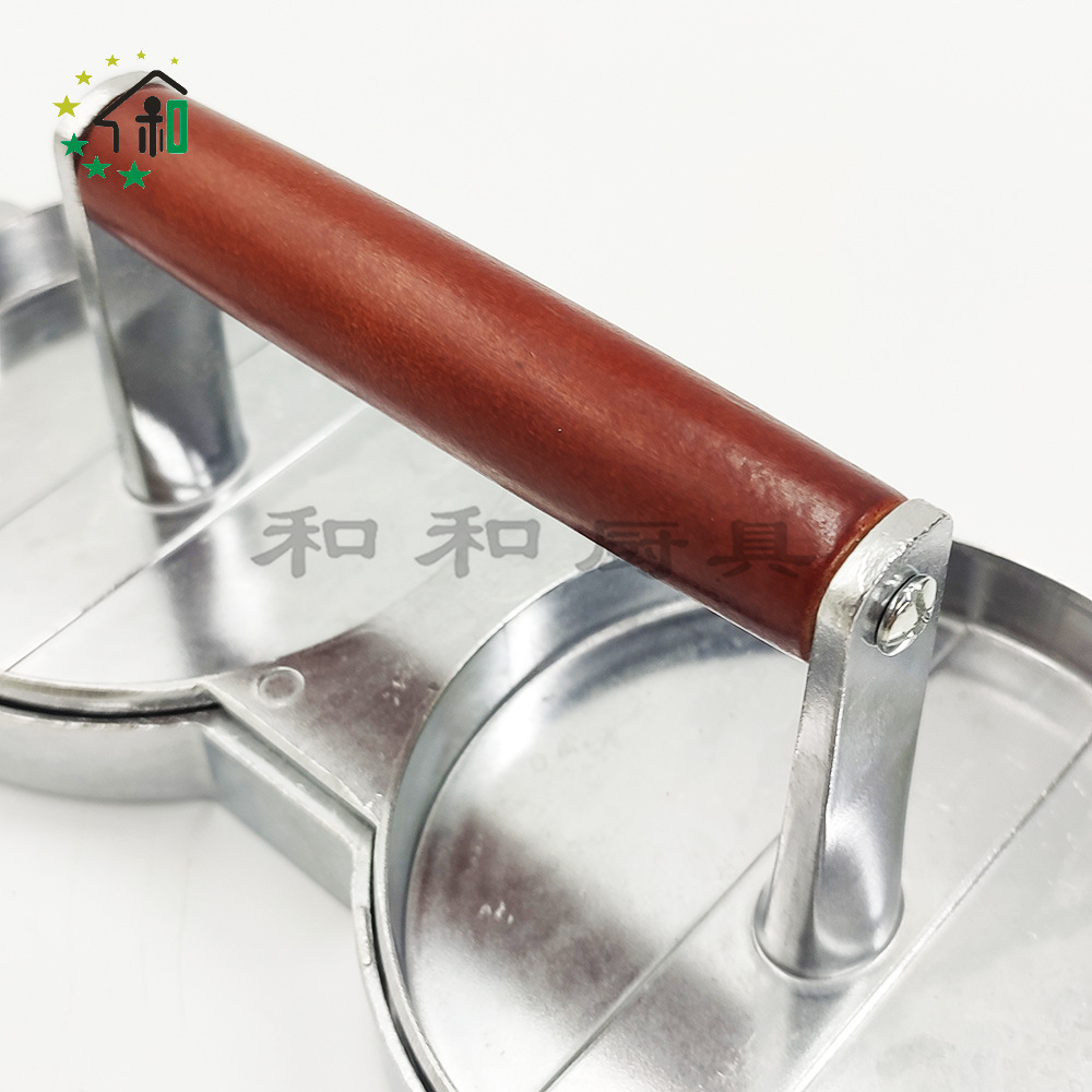 Cross-border wholesale manual aluminum alloy wooden handle hamburger meat press, beef Patty meat filling model press, meat Patty press pic 23
