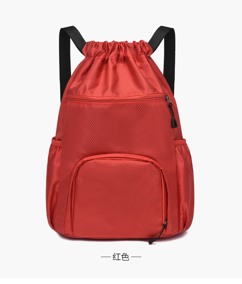 束口收纳袋大容量运动抽绳多功能篮球包干湿分离游泳包旅游双肩包详情17