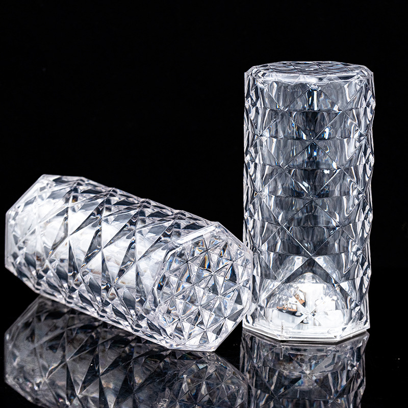 Crystal diamond rose lamp table lamp, bedroom Internet celebrity atmosphere, bedside romantic petal, bar and dining room decoration, night light pic 8