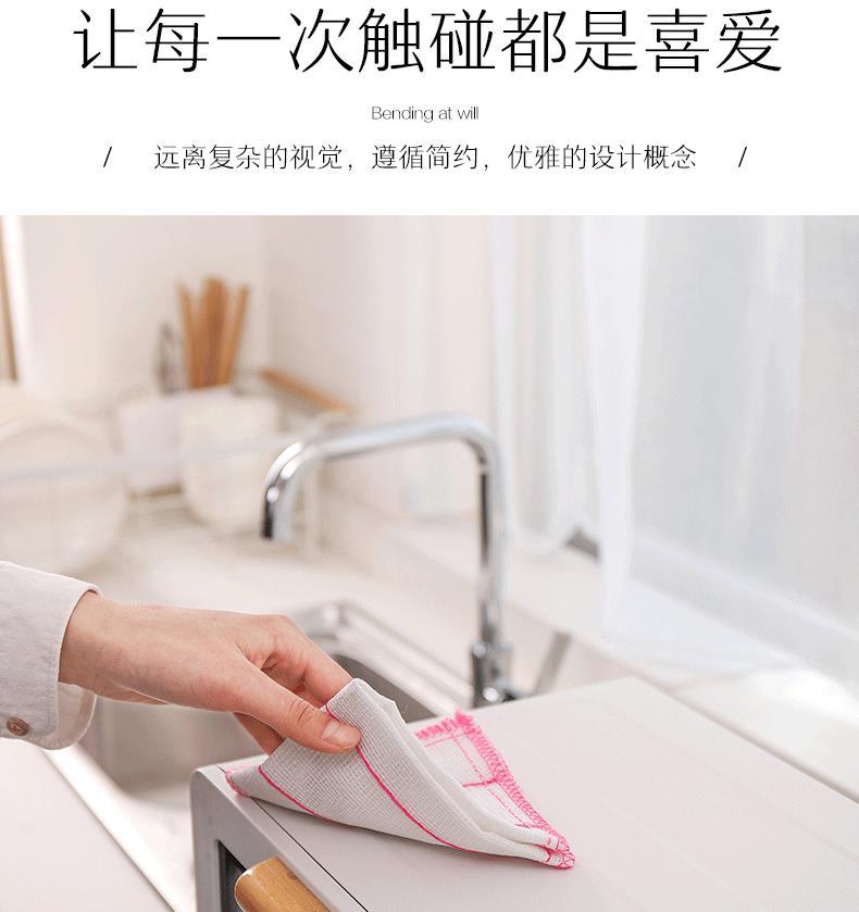 厨房洗碗抹布五层加棉八层全密吸水干湿两用洗碗布百洁布洗碗巾厂详情17