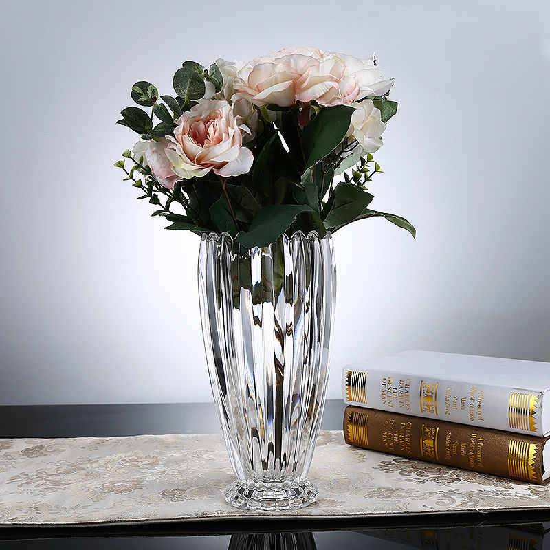 The Yuxing Glass Flame Series flower arrangement is a modern and simple home living room decoration. It features a transparent glass hydroponic flower arrangement and a creative and fashionable glass vase pic 12