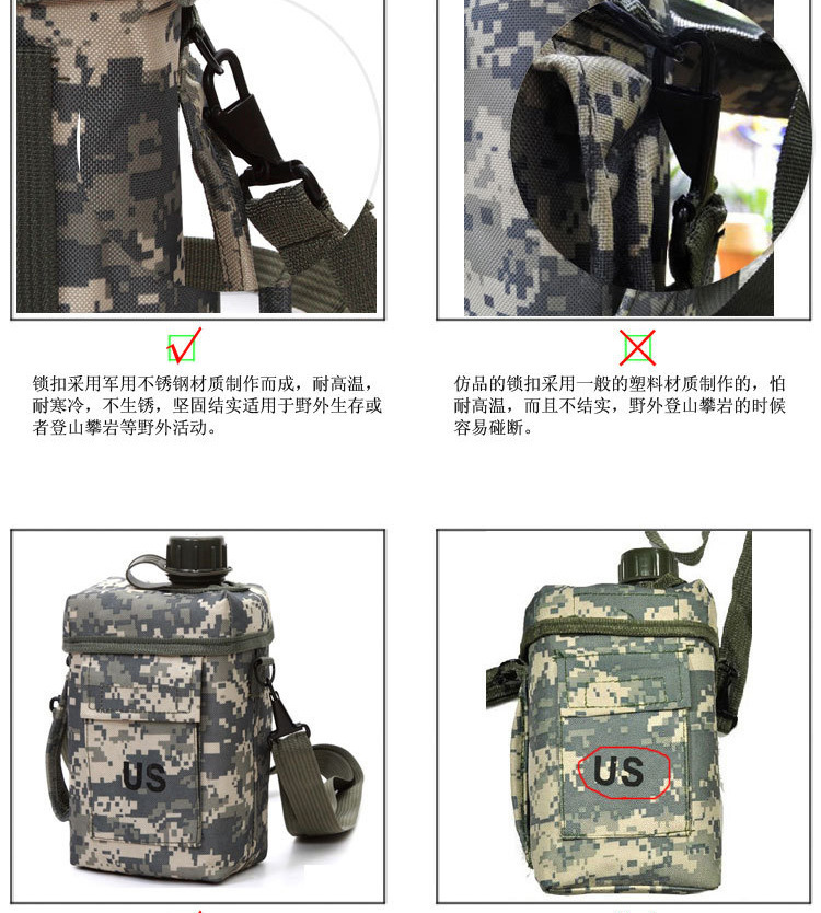Jungle King新品直销 户外旅游新品多色迷彩水壶 2.0L旅行PVC水壶详情17