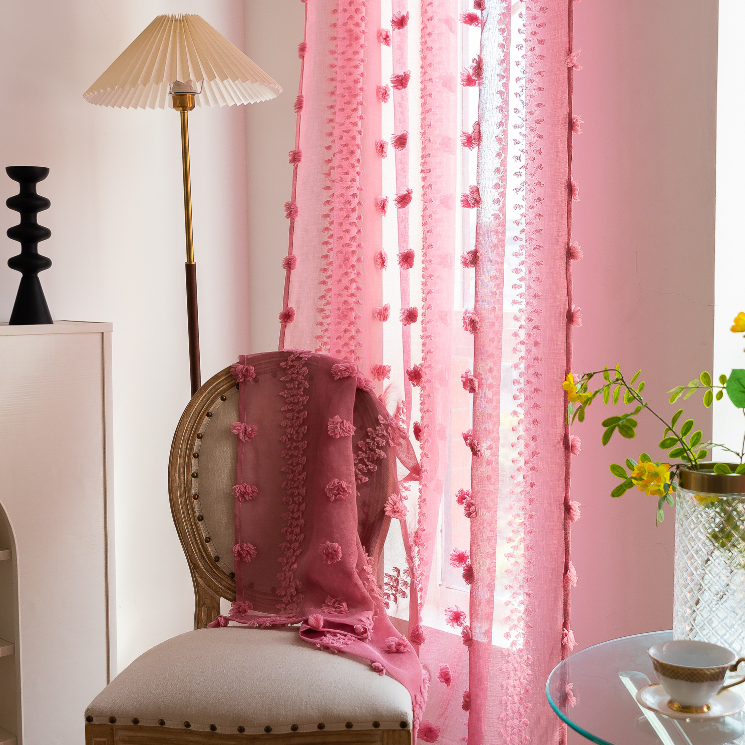Cross-border best-selling Instagram influencer finished yellow niche light and thin window screen for living rooms and bedrooms. Manufacturer pic 44