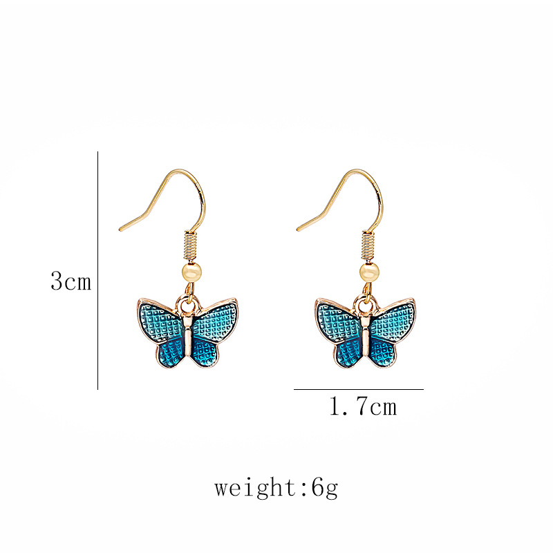 日韩系卡哇伊可爱七彩流苏卡通款少女耳环耳钩小清新风耳饰品详情1