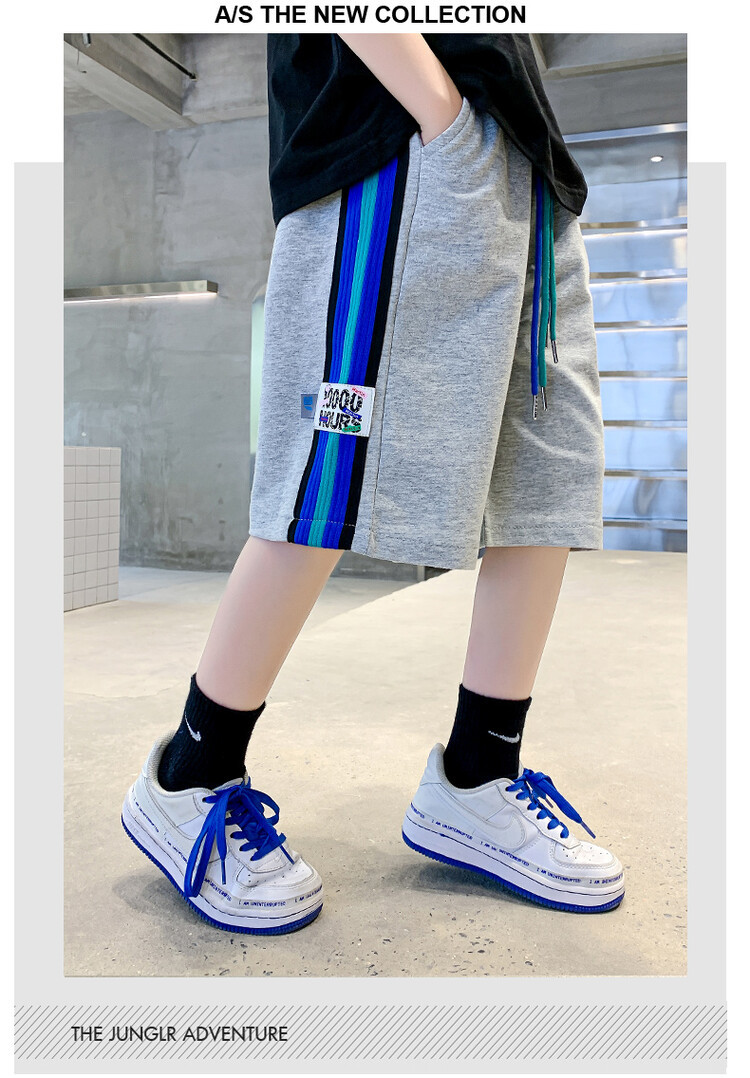 The 2022 new summer loose and stylish cotton capri shorts for boys are a trend of casual summer pants for middle-aged children pic 139