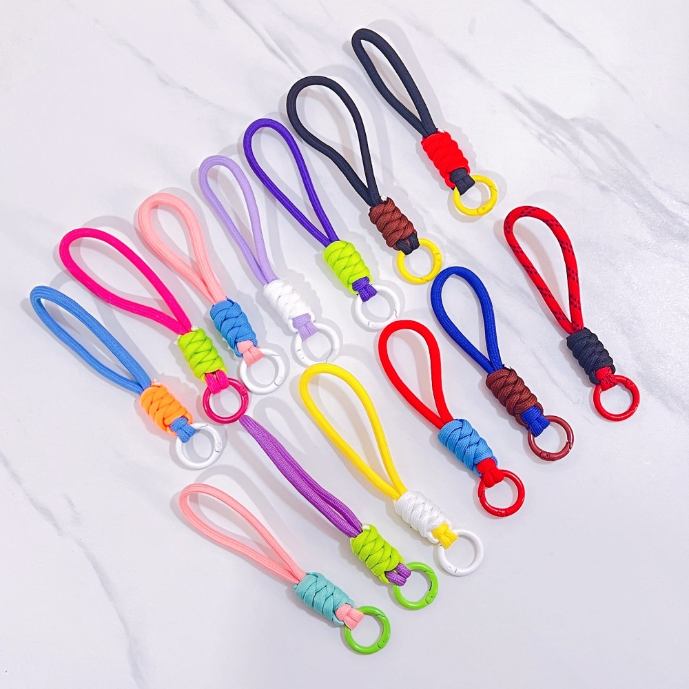 手机挂绳多巴胺色手腕带彩色编织手绳汽车钥匙手机壳防丢短绳挂件详情4