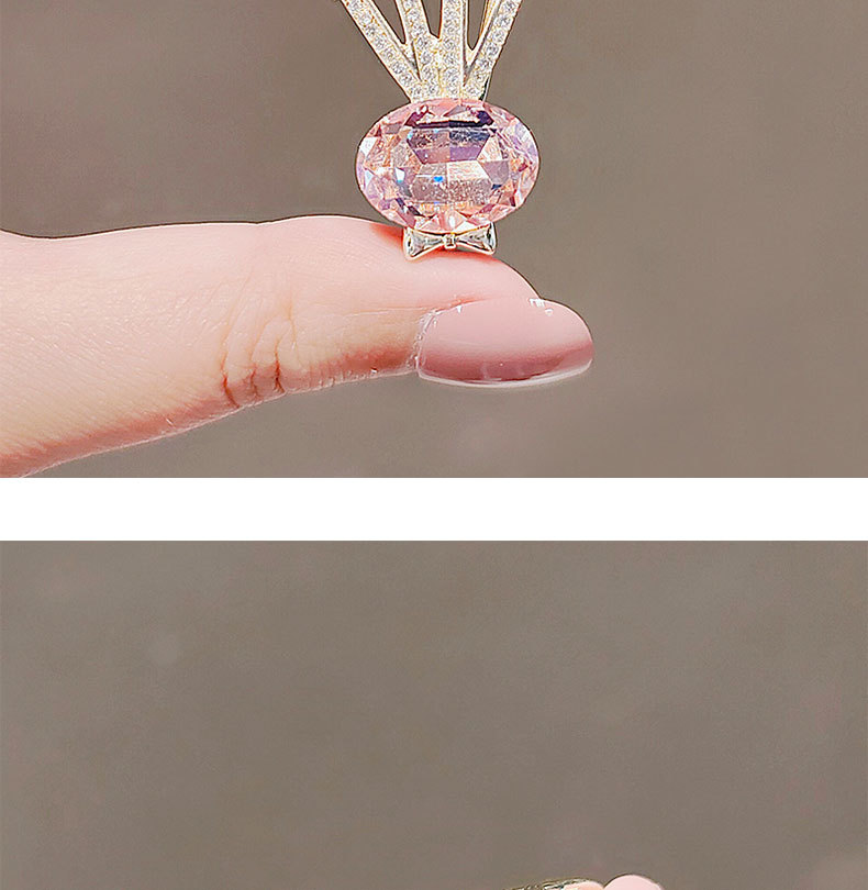 日系可爱仿水晶兔子发夹刘海少女侧边夹鸭嘴夹发卡夹子详情6