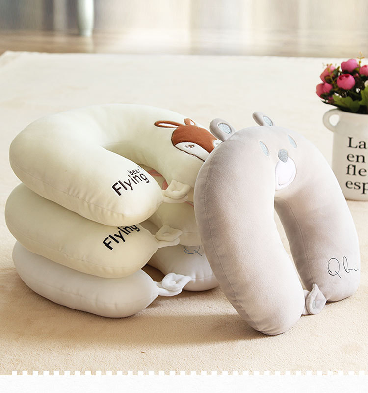 Wholesale cartoon U-shaped pillows, PP cotton-filled neck protectors, portable pillows for napping, office work and travel pic 13