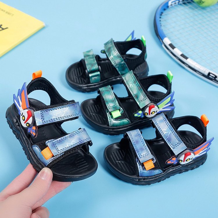 儿童沙滩凉鞋2024新款手工上线防滑耐磨时尚舒适软皮凉鞋宝宝凉鞋详情3