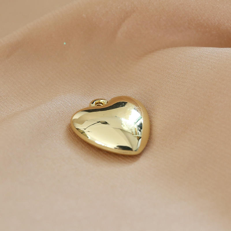 Simple style multi-specification three-dimensional smooth surface heart heart round ball pendant jewelry necklace earrings diy accessory materials pic 31