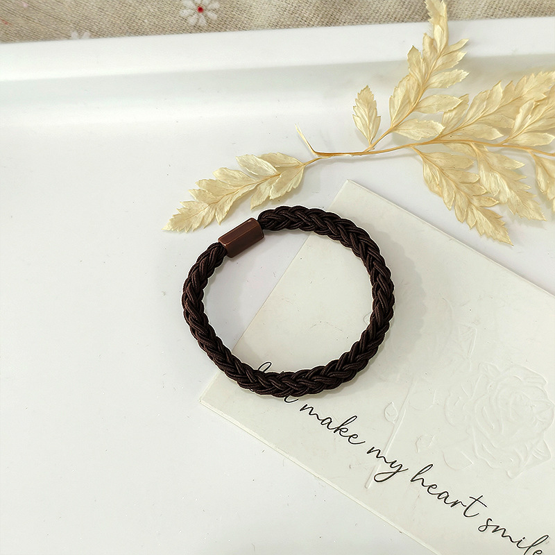 The basic hair band is highly elastic and durable. It can be used to tie a ponytail or hair. There are rubber bands, leather straps, hair ties, and leather straps for women. New style for 2025 pic 13
