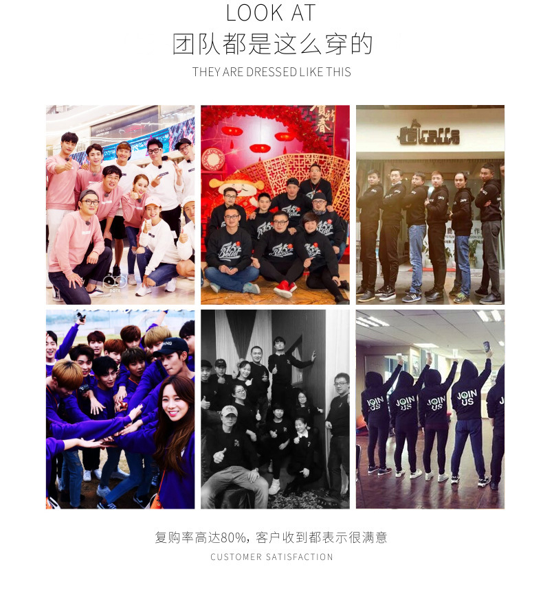 新款男装拉链连帽卫衣企业员工团体服工作服外套毛圈卫衣定制印字详情3