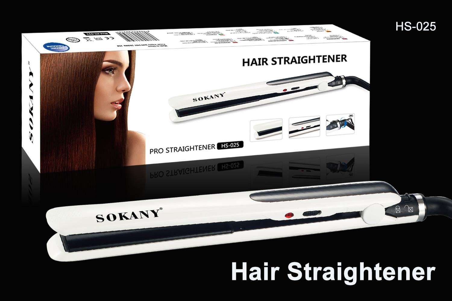 Cross-border SOKANY025 splint hair straightener, dual-purpose for both male and female student dormitories, household white curling iron pic 2
