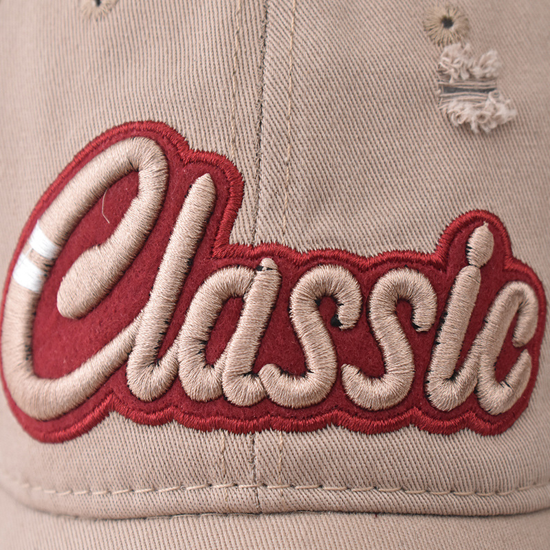 全棉CLASSIC大字母绣花棒球帽男女春夏秋简约百搭遮阳鸭舌帽详情12