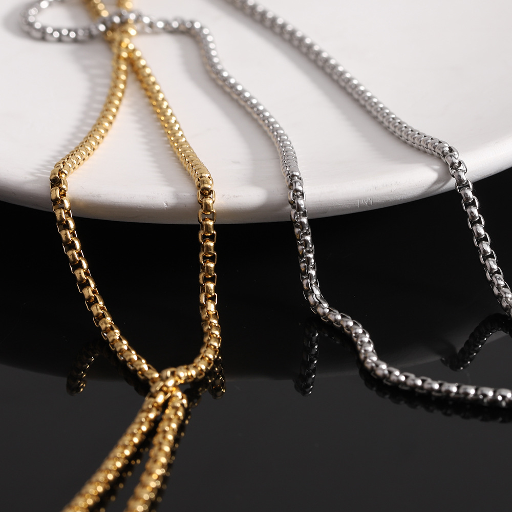 厂家批发欧美ins光面不锈钢26MM光面十字架时尚百搭个性百搭项链详情10