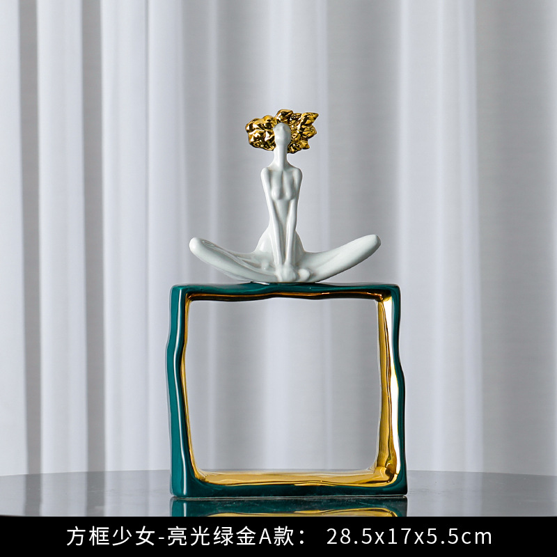 chinagoods modern character photo frame ornaments, entrance TV cabinet, wine cabinet, art handicrafts, simple and creative home decoration for the living room pic 4