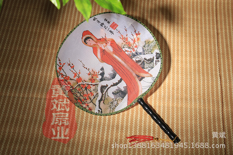 扇子批发 古典小号圆形宫扇团扇 舞蹈扇 婚庆摄影道具扇详情16