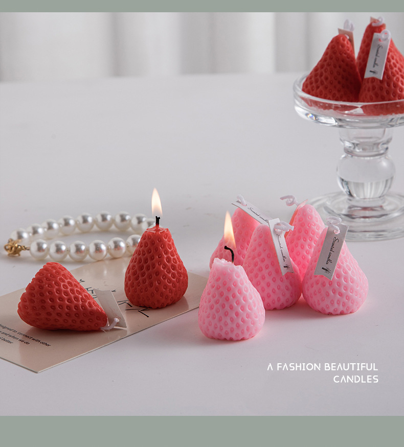 Wholesale of soy wax scented strawberry candles in gift box set. Cute and creative birthday gifts. Strawberry scented candles pic 10