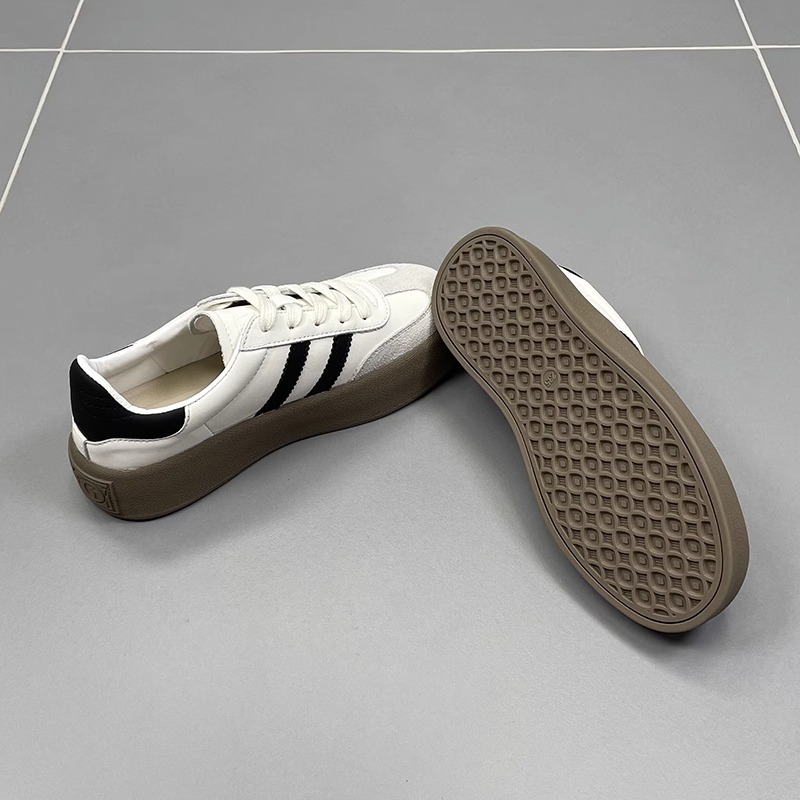 真皮德训鞋女鞋子2025春季新款厚底小白鞋复古阿甘鞋休闲运动板鞋详情10