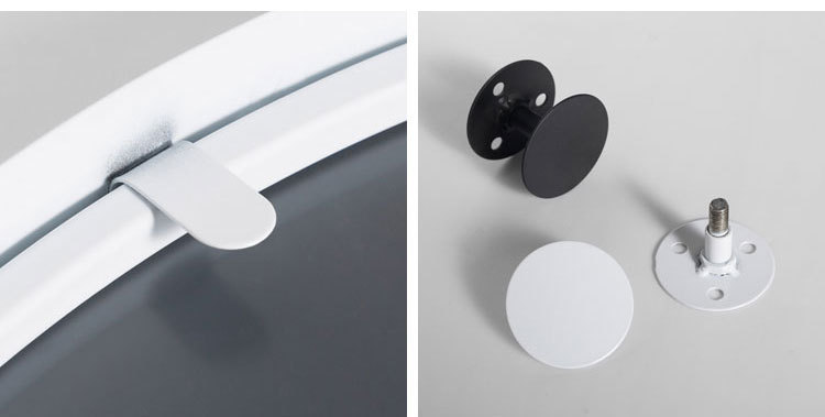 北欧简约风格壁挂式圆形化妆镜 浴室卫生间洗手间专用镜子 打孔安装 装饰美化空间 圆镜浴室镜35626精品卫浴精品卫浴详情16