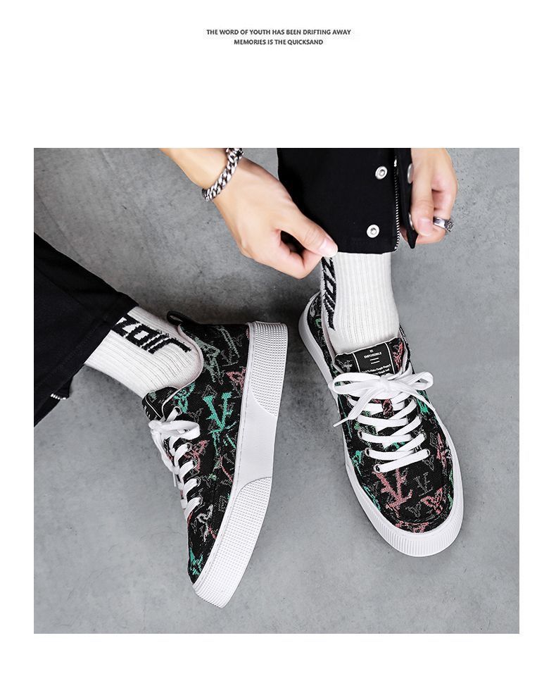 男鞋春季2024新款透气帆布鞋潮流百搭平底老北京布鞋平底防滑板鞋详情12