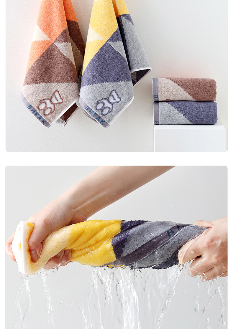 国潮婷龙小熊纯棉毛巾家用擦脸擦手全棉面巾吸水柔软不掉毛男女通用详情9