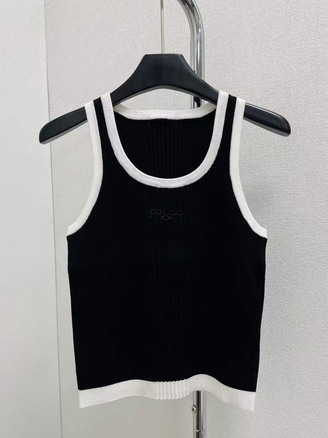 高定小香风双C镂空针织衫短袖25年早春新款修身显瘦百搭短款T恤女详情19