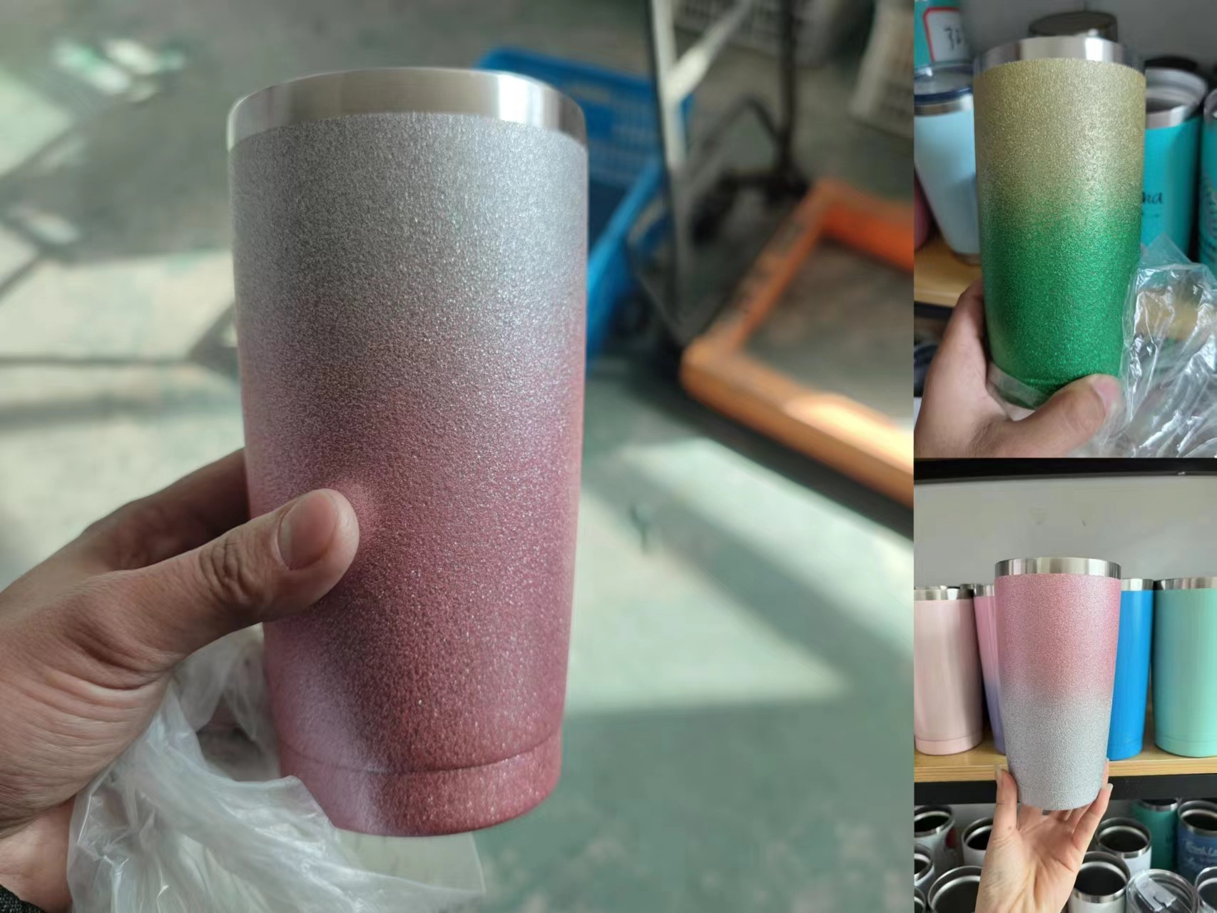 亚马逊 20oz汽车杯 不锈钢保温杯车载冰霸杯啤酒杯304喷塑汽车杯详情20