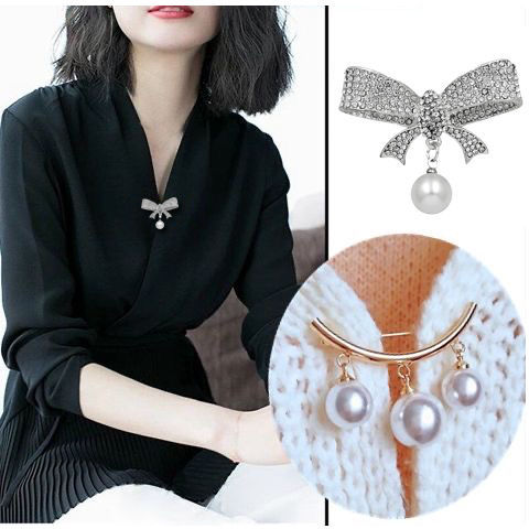 胸针 新款韩版时尚胸花 蝴蝶结别针 防走光领针女 服饰配饰品批发详情12