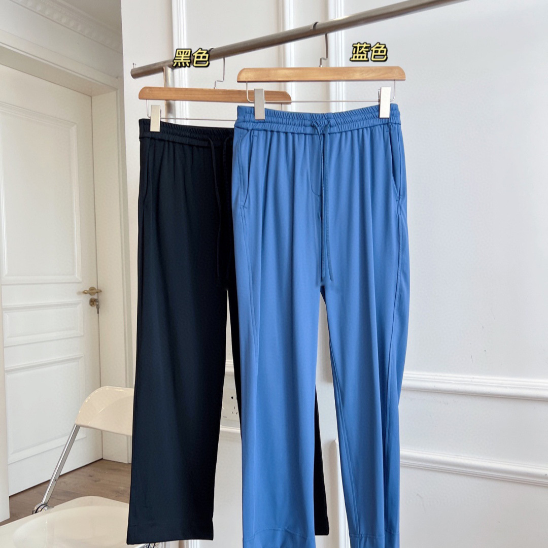 042302春夏新款青年流行女士宽松弹力舒适户外运动阔腿休闲裤纯色详情3