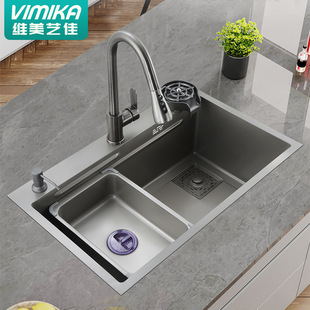 免打孔浴室置物毛巾架 卫生间黑金太空铝浴巾架卫浴五金挂件套装详情13