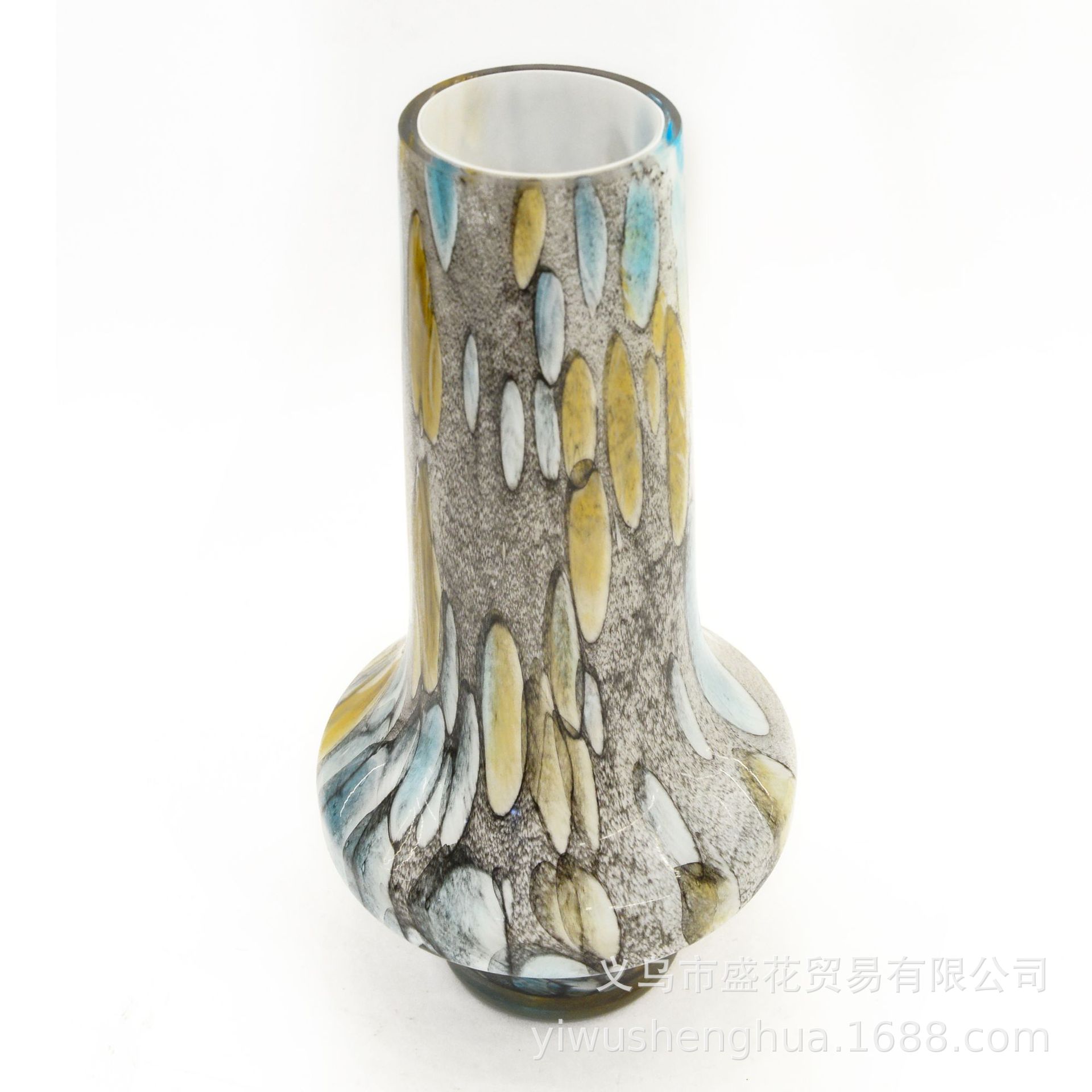 现代简约彩绘中古风玻璃花瓶摆件家居样板房会台面软装设计工艺品现代简约彩绘中古风玻璃花瓶摆件家居样板房会台面软装设计工艺品详情5