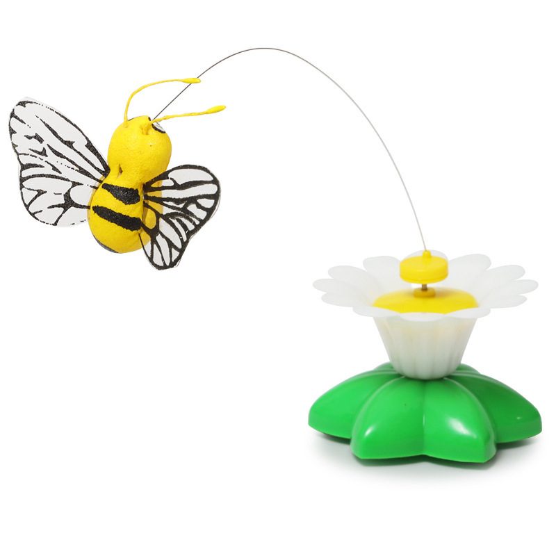 A fun, intelligent, automatic rotating cat toy with fluttering butterflies and flowers pic 22