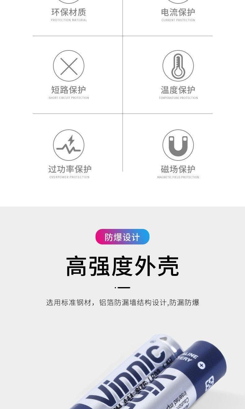 Silver Warrior vinnic Songbai LR03 No. 7 AAA Remote Control, alkaline battery for cars, planes, children and toys pic 3