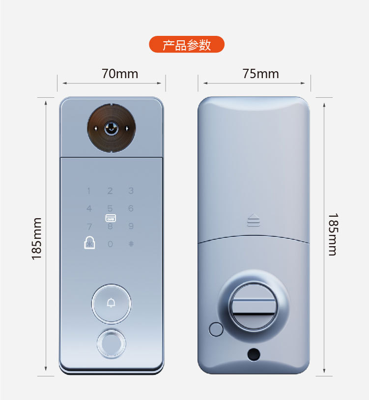 American-style dumb lock, graffiti wifi, smart home, visual cat eye capture lock, remote password, card swiping, fingerprint unlocking, safe and anti-theft, lighter style, random shipment pic 7