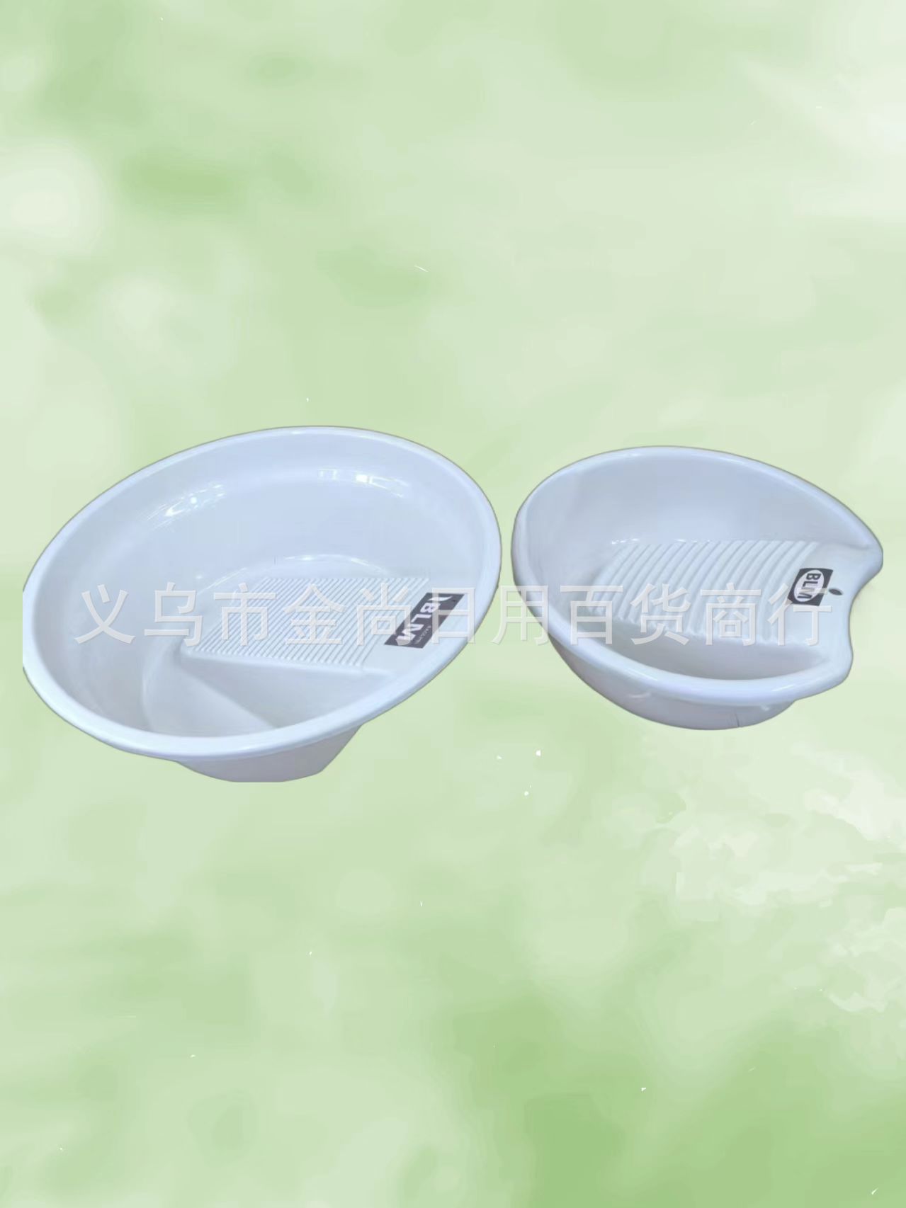 Wholesale household laundry basins, mini washboards, small washbasins, underwear washing basins, white and blue, other plastic folding ones pic 3