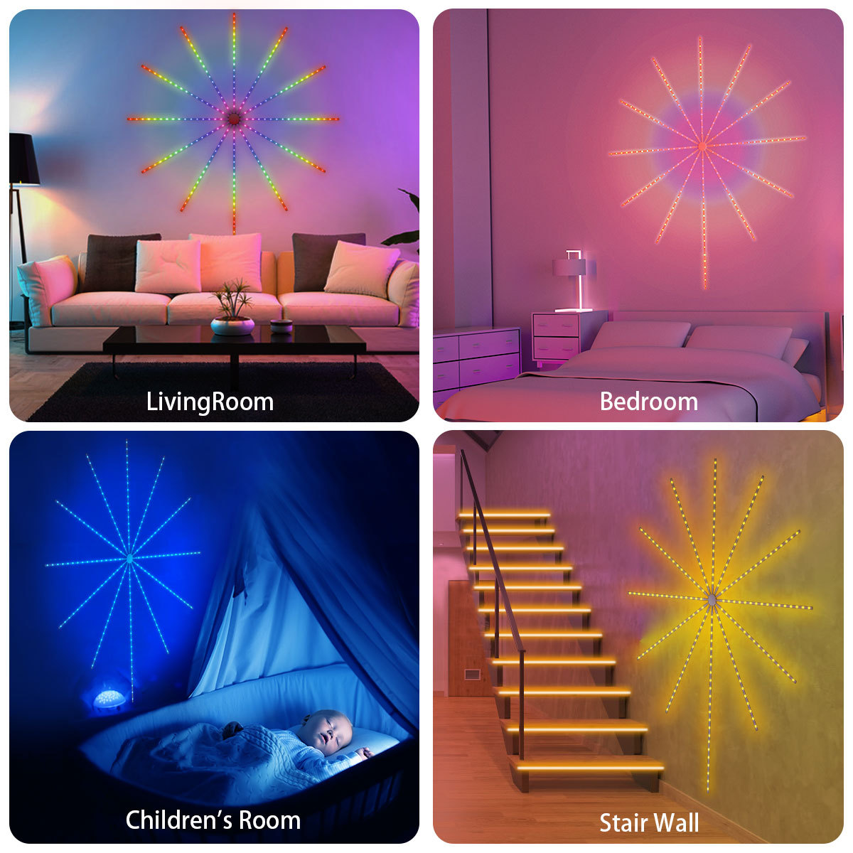 Fireworks Led Lights RGB IC Fireworks Light strip set pic 5