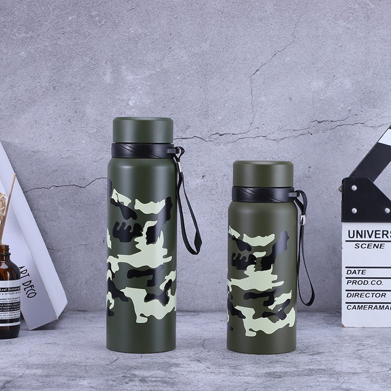 Factory direct sales of 304 stainless steel double-layer water cups, business gift cups, outdoor portable insulated cups, and portable straight cups pic 1