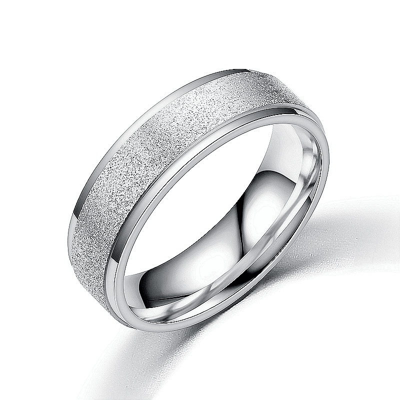 ing Trend European and American niche titanium steel frosted rings, Korean style fashionable couple rings for women, cross-border jewelry for men/domestic trend products pic 19