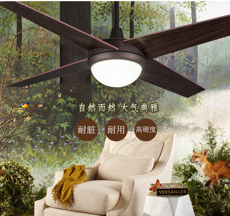 Inicio con lámpara ventilador de techo lámpara de comedor lámpara de sala de estar estilo europeo antiguo retro ventilador eléctrico de control remoto lámpara de techo pic 2