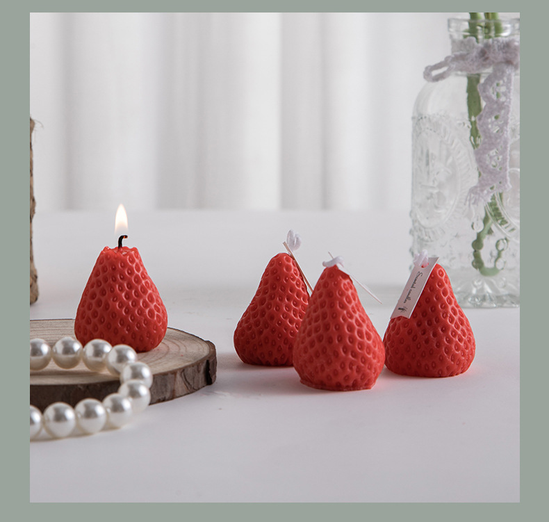 Wholesale of soy wax scented strawberry candles in gift box set. Cute and creative birthday gifts. Strawberry scented candles pic 13