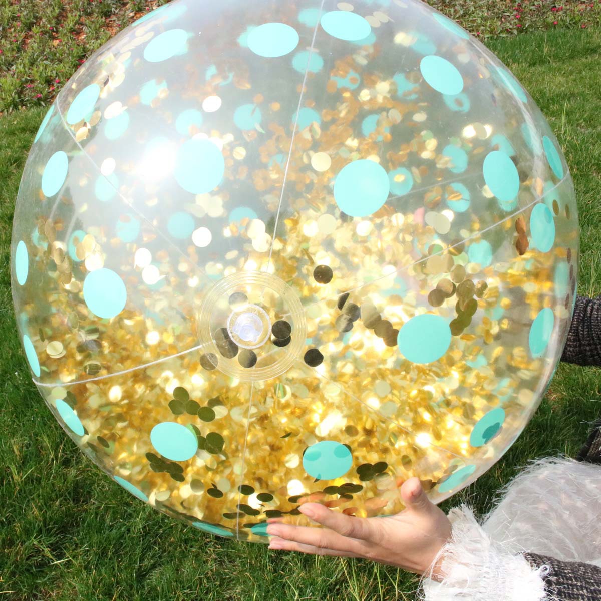 新款亮片沙滩球