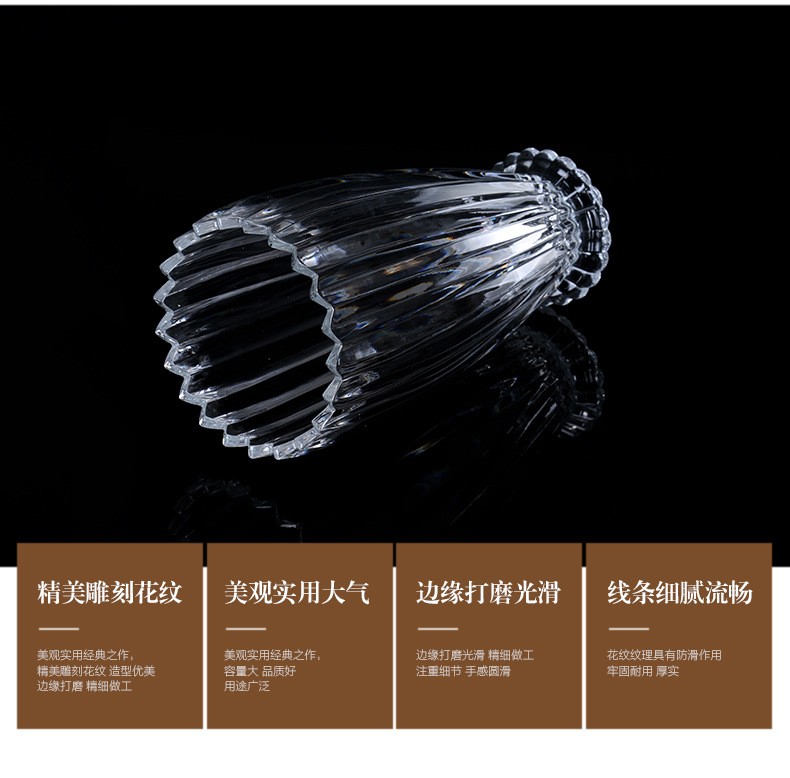 The Yuxing Glass Flame Series flower arrangement is a modern and simple home living room decoration. It features a transparent glass hydroponic flower arrangement and a creative and fashionable glass vase pic 7