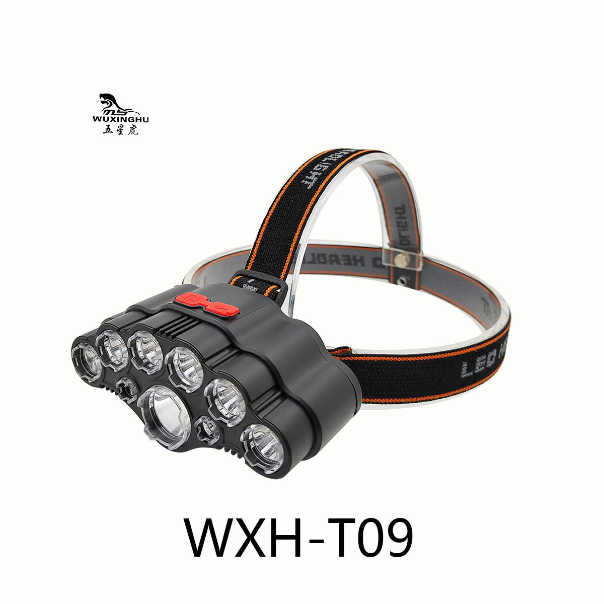 New cross-border exclusive LED waterproof headlamp, rechargeable high-intensity ultra-bright fishing lamp, long-range headlamp pic 3